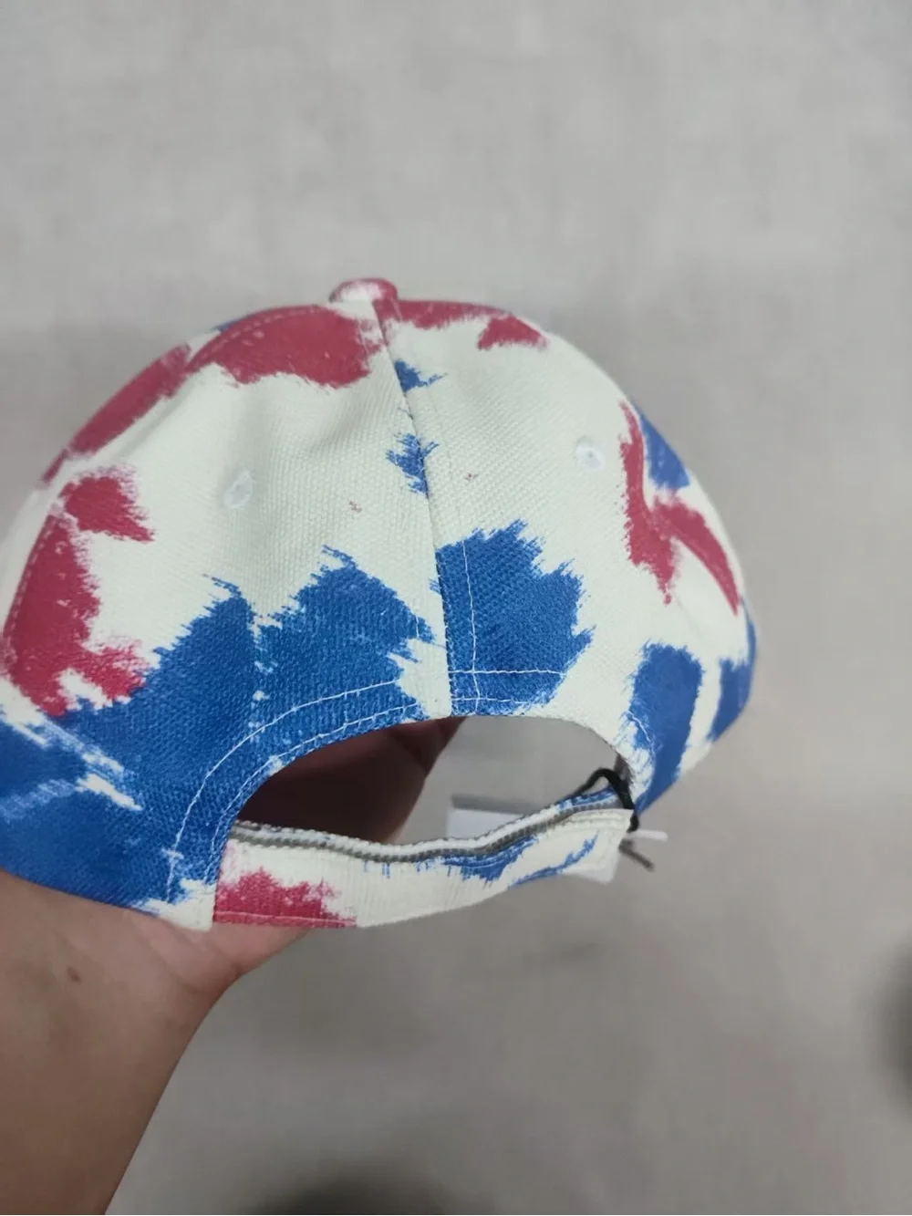 Isabel Marant pink, blue & white tie-dye logo cap